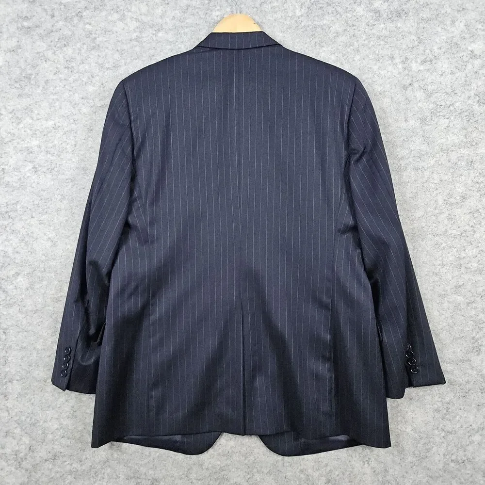 Brooks Brothers 1818 Fitzgerald Blazer Size 43R 100% Wool Navy Blue Pinstripes‎